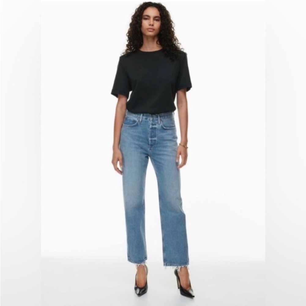 Agolde 90’s Mid Rise Straight Jean In Bound Wash, Size 23 Nwt